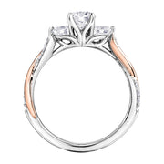 Maple Leaf Diamonds White And Rose Gold Ring