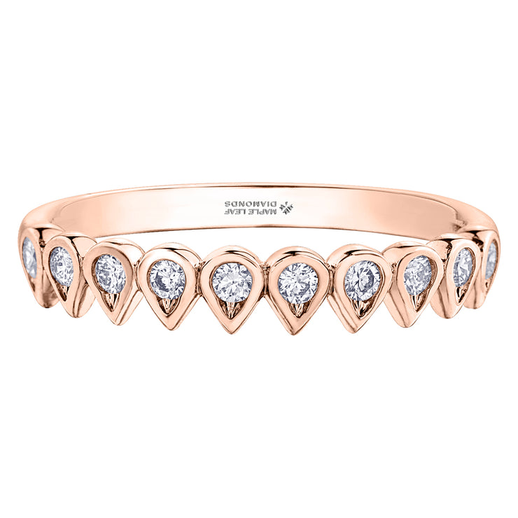 Maple Leaf Diamonds White, Yellow, Or Rose Gold Band