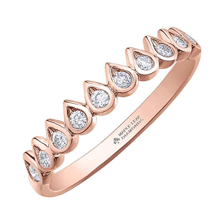 Maple Leaf Diamonds White, Yellow, Or Rose Gold Band