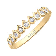 Maple Leaf Diamonds White, Yellow, Or Rose Gold Band