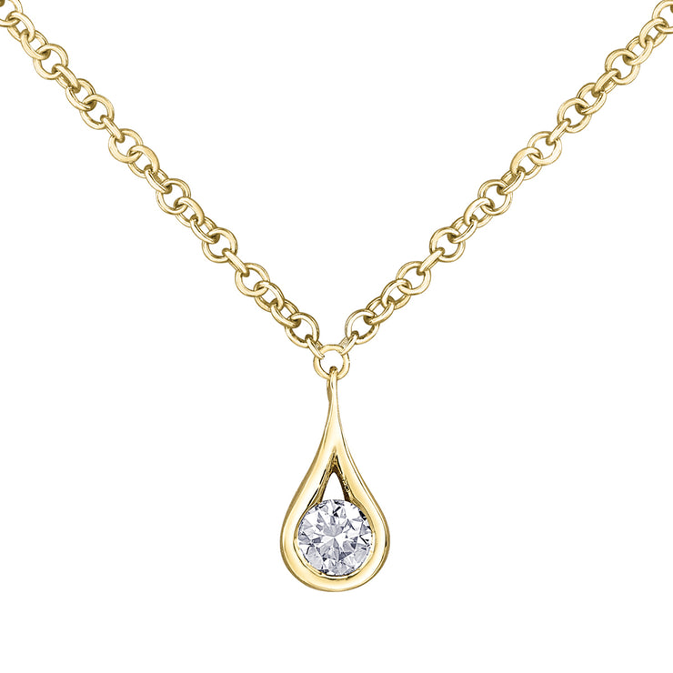 Maple Leaf Diamonds Yellow Gold Necklace