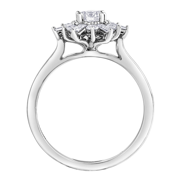 Maple Leaf Diamonds White Gold Ring