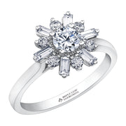 Maple Leaf Diamonds White Gold Ring