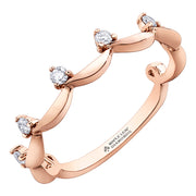 Maple Leaf Diamonds Rose Gold Ring