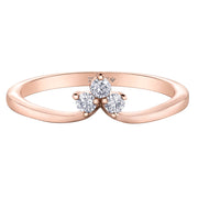 Maple Leaf Diamonds Rose Gold Band