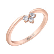 Maple Leaf Diamonds Rose Gold Band