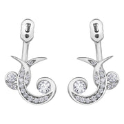 Maple Leaf Diamonds White Gold Dangle Stud Backing
