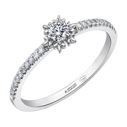 Maple Leaf Diamonds White Gold Snowflake Ring