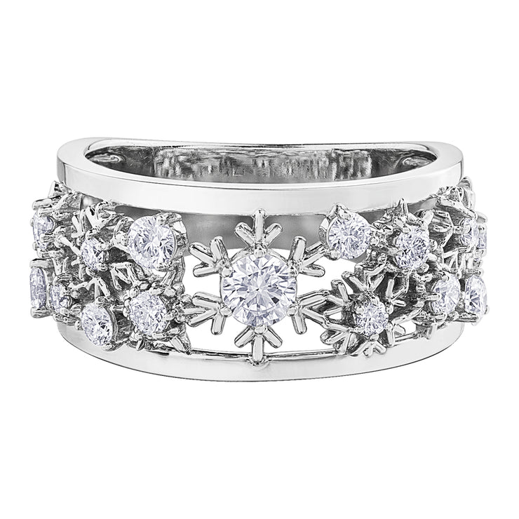 Maple Leaf Diamonds White Gold Ring