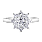 Maple Leaf Diamonds White Gold Ring