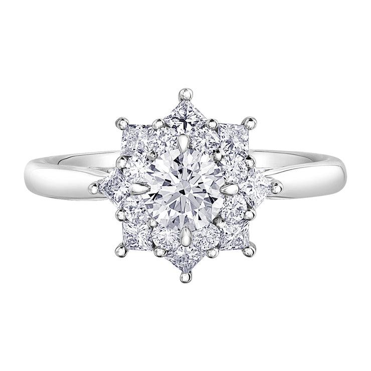 Maple Leaf Diamonds White Gold Ring