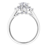 Maple Leaf Diamonds White Gold Ring