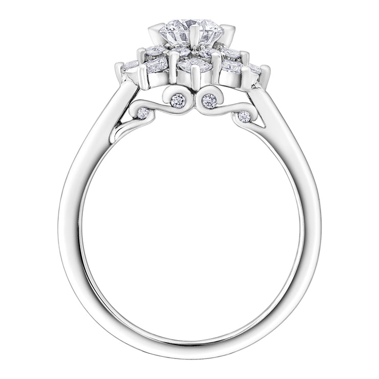 Maple Leaf Diamonds White Gold Ring