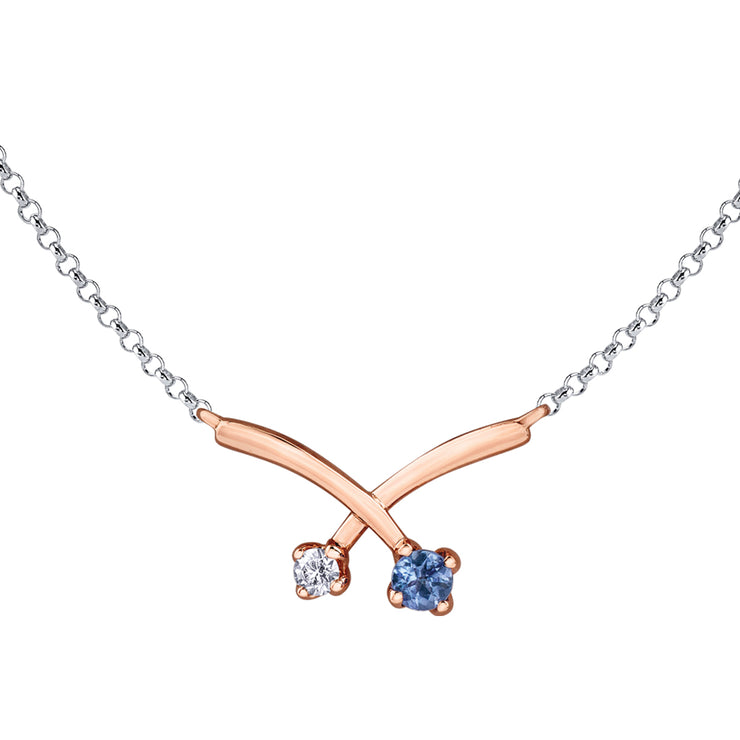 Maple Leaf Diamonds Gemstone Necklace