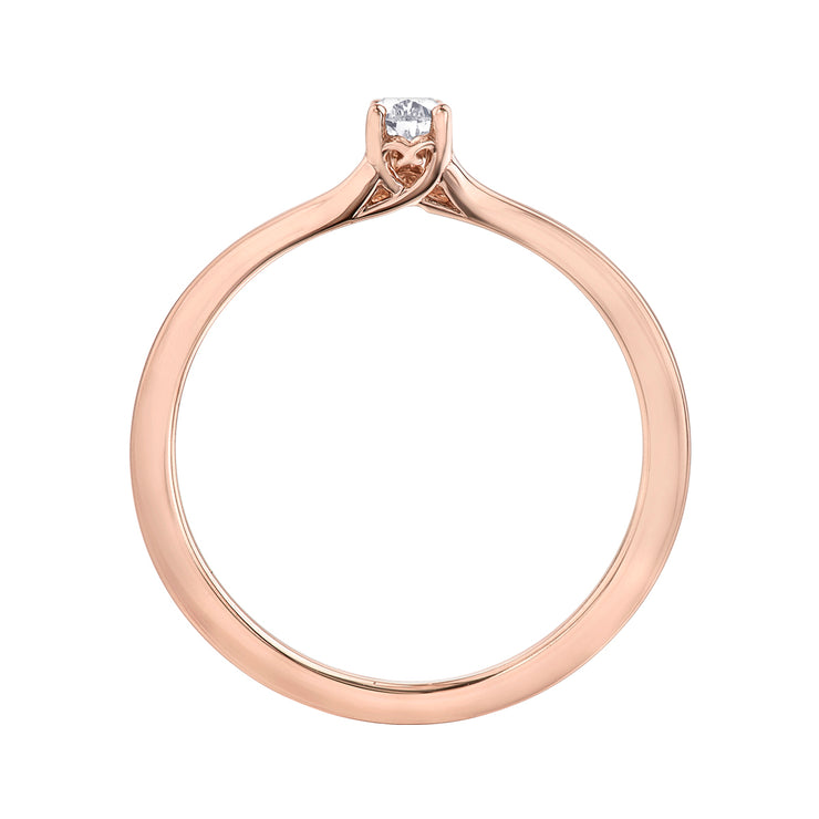 Maple Leaf Diamonds Rose Gold Ring