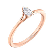 Maple Leaf Diamonds Rose Gold Ring