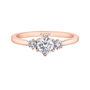 Maple Leaf Diamonds Rose Gold Ring