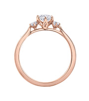 Maple Leaf Diamonds Rose Gold Ring