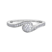 Maple Leaf Diamonds White Gold Ring