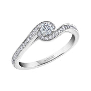 Maple Leaf Diamonds White Gold Ring
