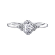 Maple Leaf Diamonds White Gold Ring
