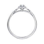 Maple Leaf Diamonds White Gold Ring