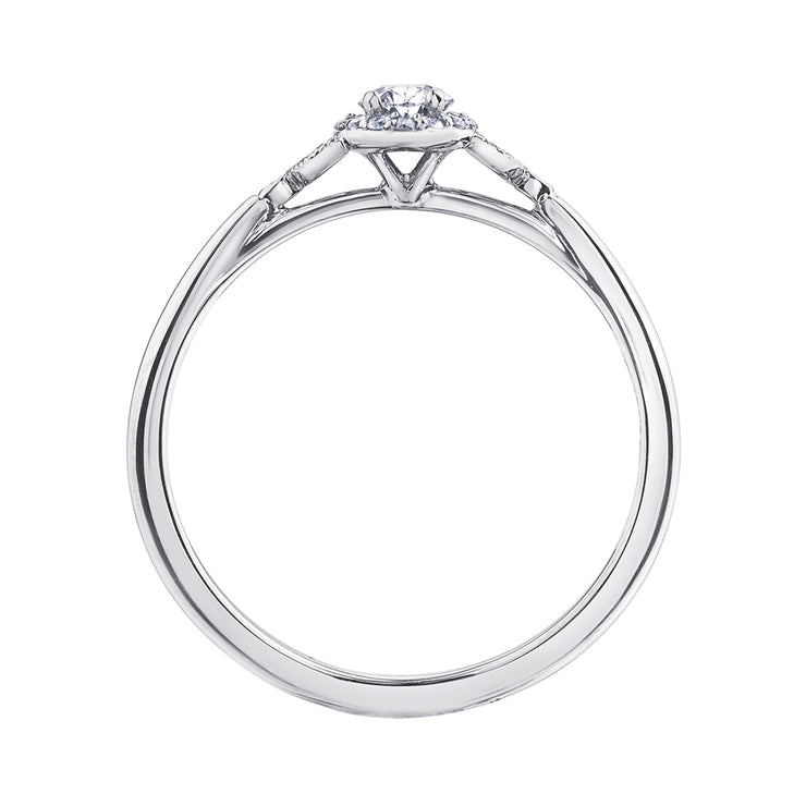 Maple Leaf Diamonds White Gold Ring