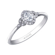Maple Leaf Diamonds White Gold Ring