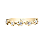 Maple Leaf Diamonds Yellow Gold Ring