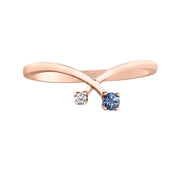 Maple Leaf Diamonds Rose Gold Ring