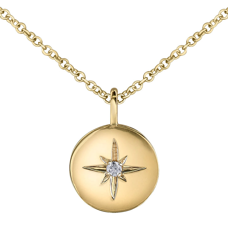 Maple Leaf Diamonds Yellow Gold Necklace