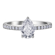 Maple Leaf Diamonds White Gold Ring