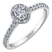 Maple Leaf Diamonds White Gold Ring