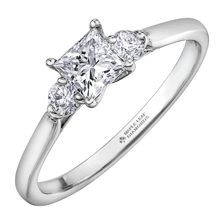 Maple Leaf Diamonds White Gold Ring