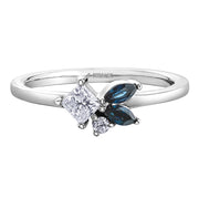 Maple Leaf Diamonds White Gold Ring