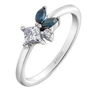 Maple Leaf Diamonds White Gold Ring