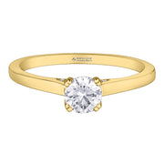 Maple Leaf Diamonds Yellow Ring