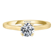 Maple Leaf Diamonds Yellow Ring