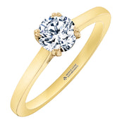 Maple Leaf Diamonds Yellow Ring