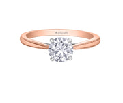 Maple Leaf Diamonds Rose And White Gold Ring