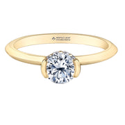 Maple Leaf Diamonds Yellow Gold Ring