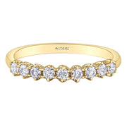 Maple Leaf Diamonds Yellow Gold Ring