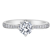 Maple Leaf Diamonds White Gold Ring