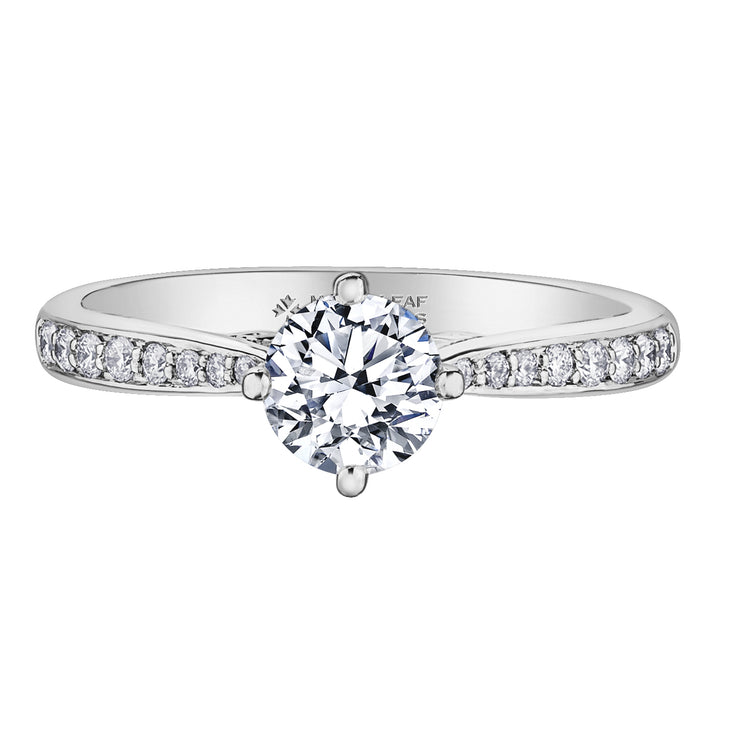 Maple Leaf Diamonds White Gold Ring