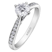 Maple Leaf Diamonds White Gold Ring