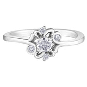 Maple Leaf Diamonds White Gold Ring