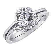 Maple Leaf Diamonds White Gold Ring