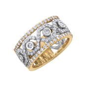 Yellow And White Gold Diamond Ring