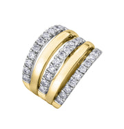 Yellow And White Gold Diamond Ring