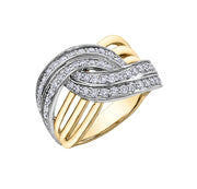 Yellow And White Gold Diamond Ring